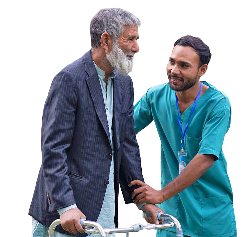 caregiver-walker