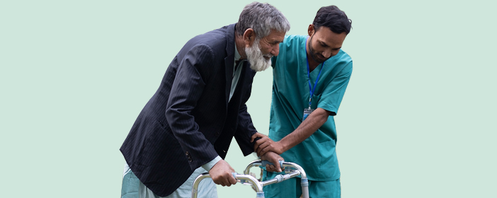 attendant-helping patient