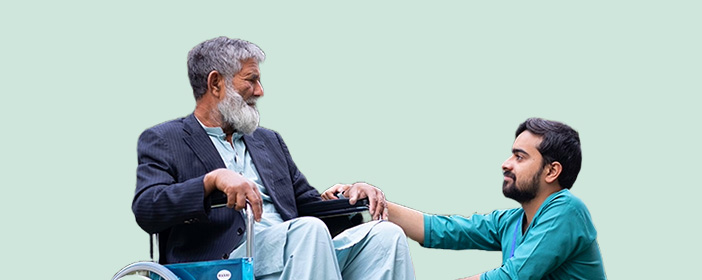 caregiver with senior